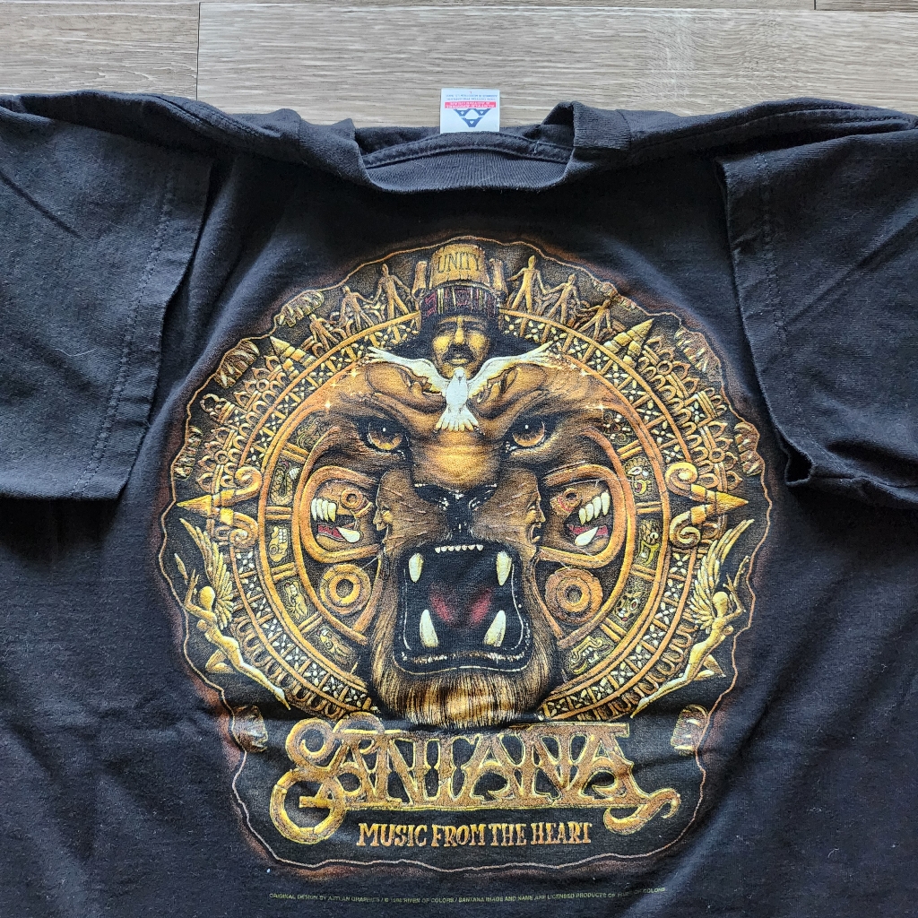 90s Santana De Aztlan Music From The Heart Concert Tshirt 90s Santana De Aztlan Music From The Heart Concert Tshirt